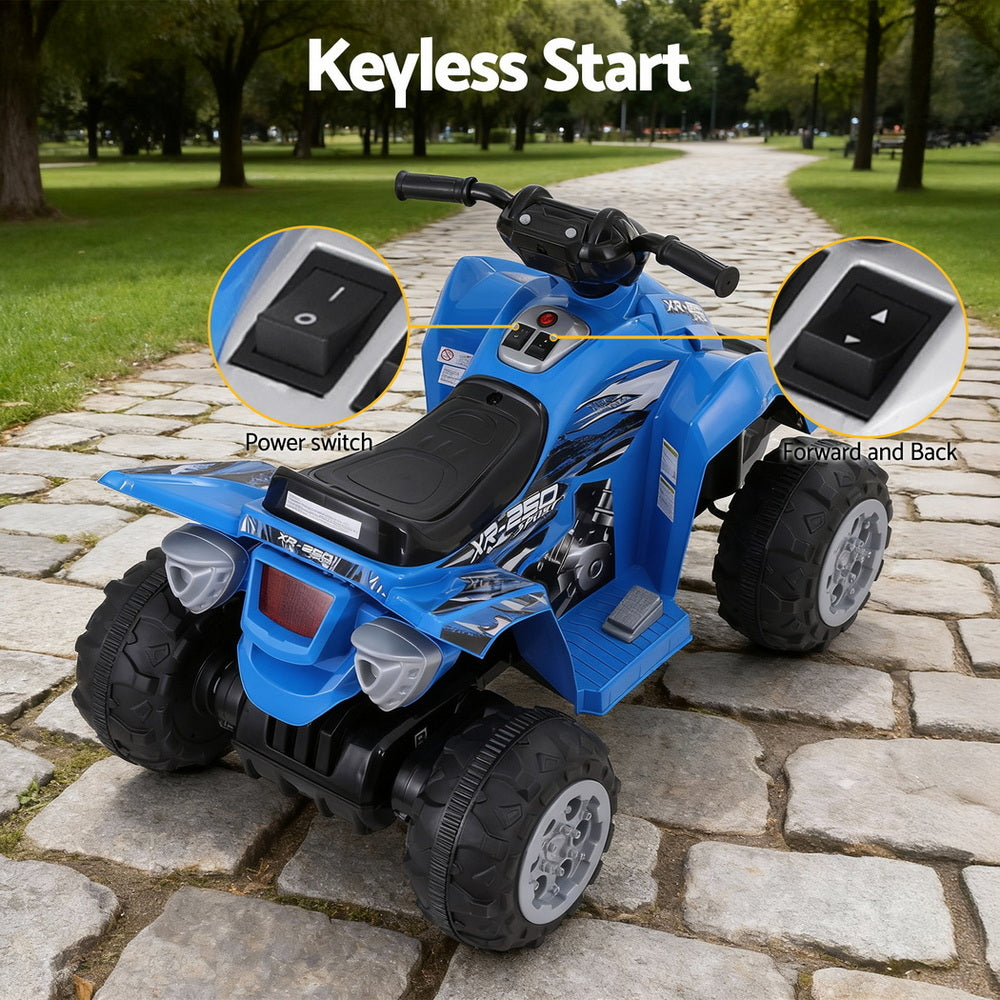 Rigo Kids Ride On Car ATV Quad Motorbike Electric Outdoor Toys 12V Blue