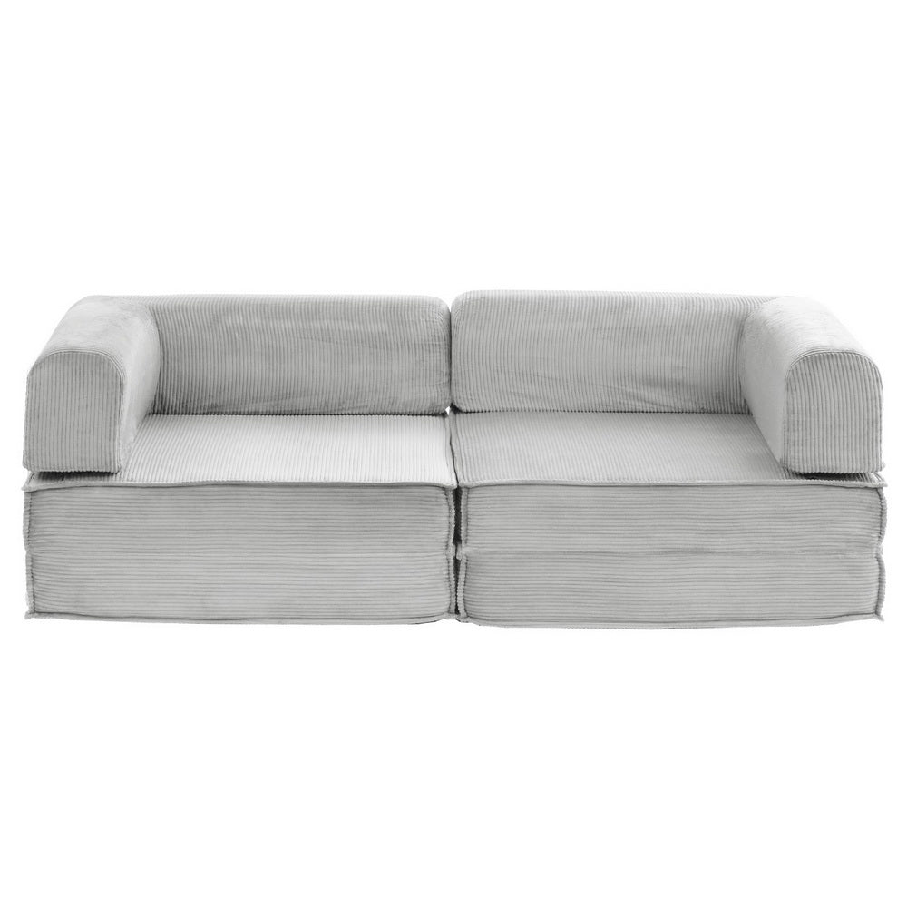 Artiss Convertible Folding Sofa Bed Grey