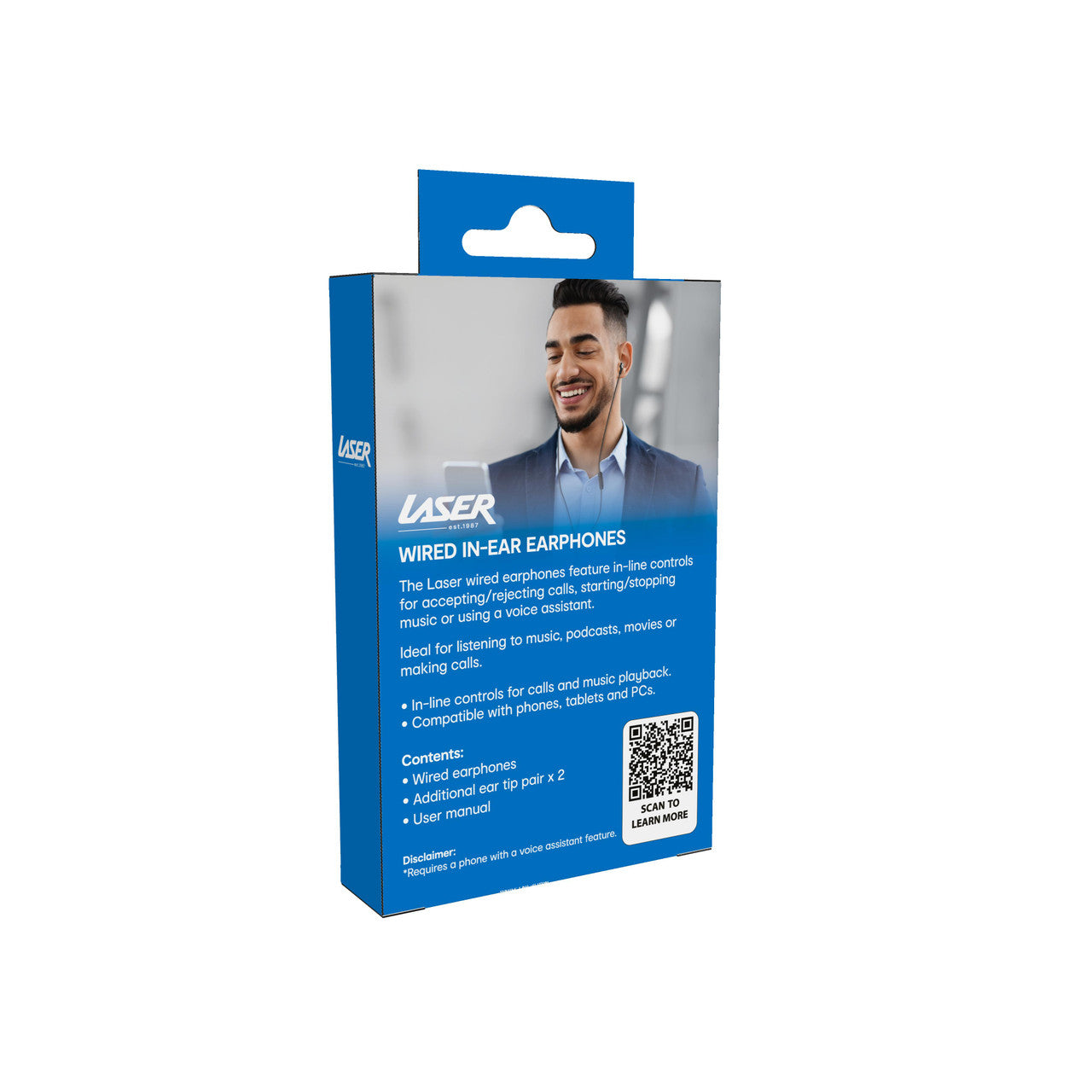 Laser Wired In-Ear Earphones Black