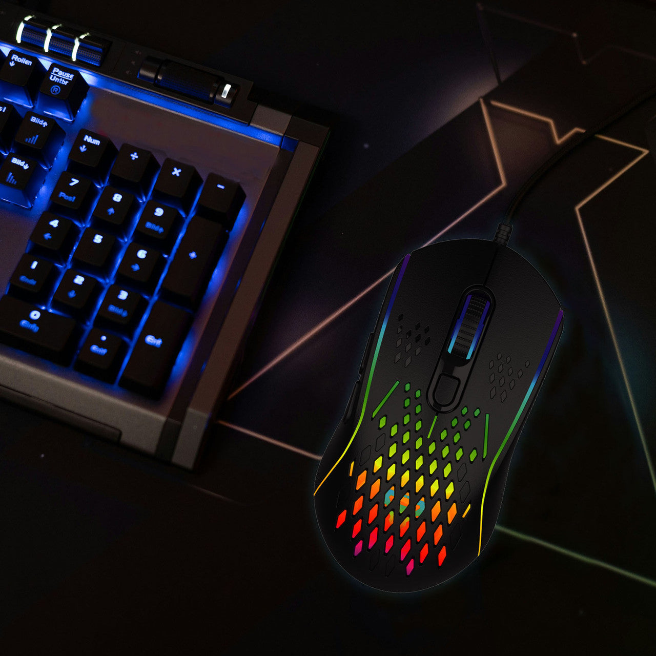 Laser RGB Lightweight Gaming Mouse - Black