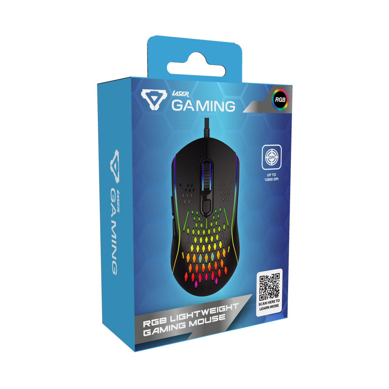 Laser RGB Lightweight Gaming Mouse - Black