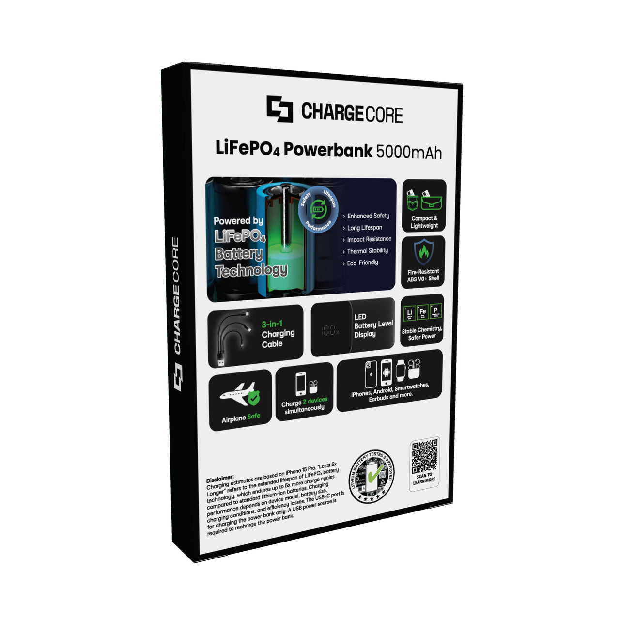 ChargeCore SafeCharge Max 5K - Black