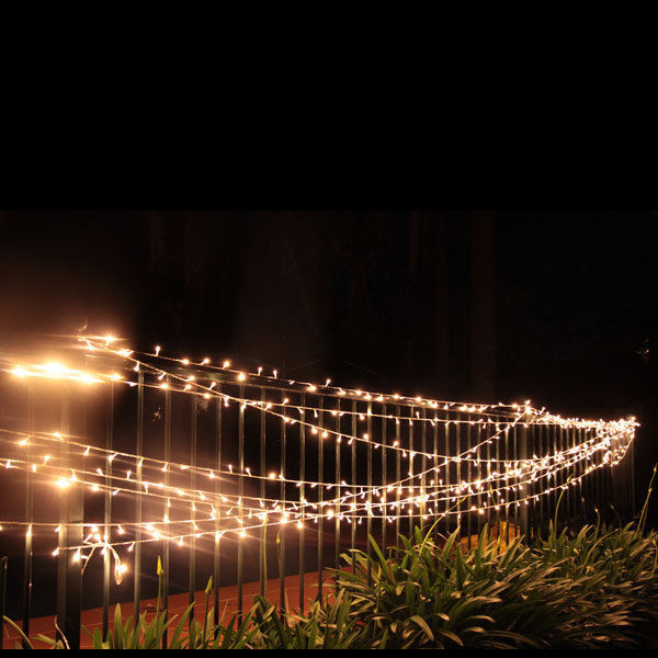 Samland 75m 700 LED Christmas Fairy Light Clear String in Warm White