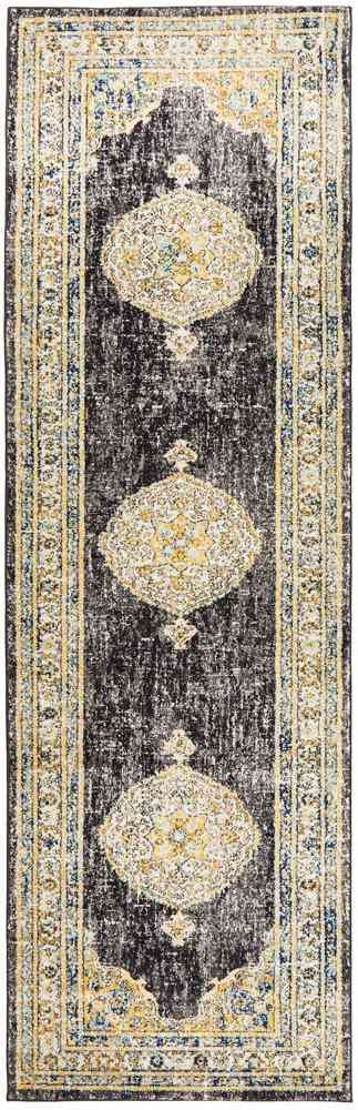 Century 955 Charcoal Runner by Rug Culture - 400X80CM - RUNNER
