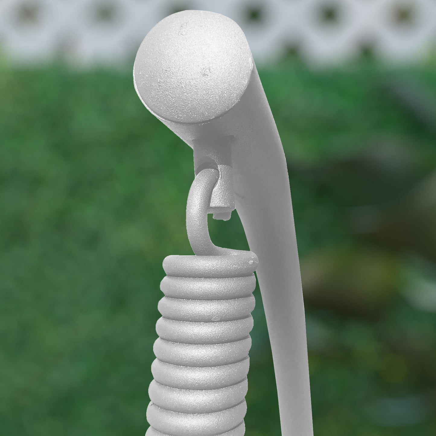 Arcadia Furniture 2 Seater Rocking Egg Chair Outdoor Wicker Rattan Patio Garden - Oatmeal and Grey