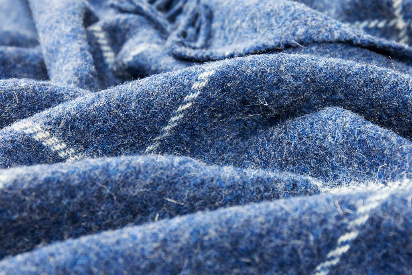 Brighton Throw - 100% NZ Wool - Navy Stripe