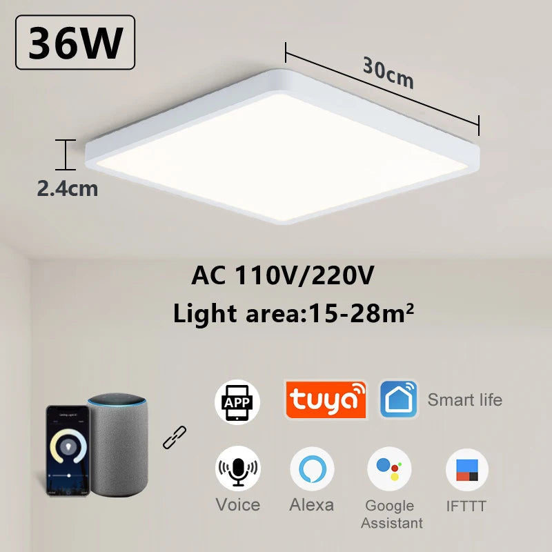 Smart LED Ceiling Lamp Voice Control Alexa