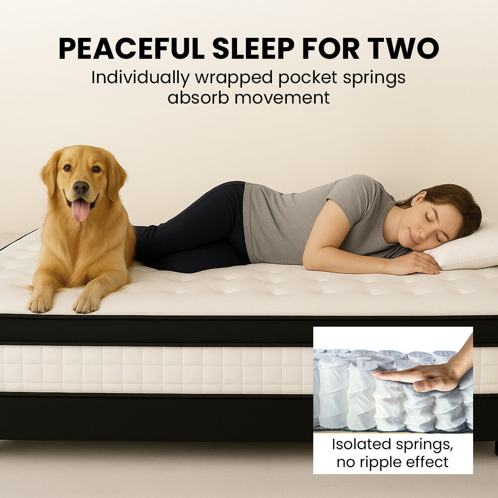 KINGSTON SLUMBER RelaxMax 31cm Single Mattress, Euro Top, 5-Zone, Pocket Spring, Knitted Fabric