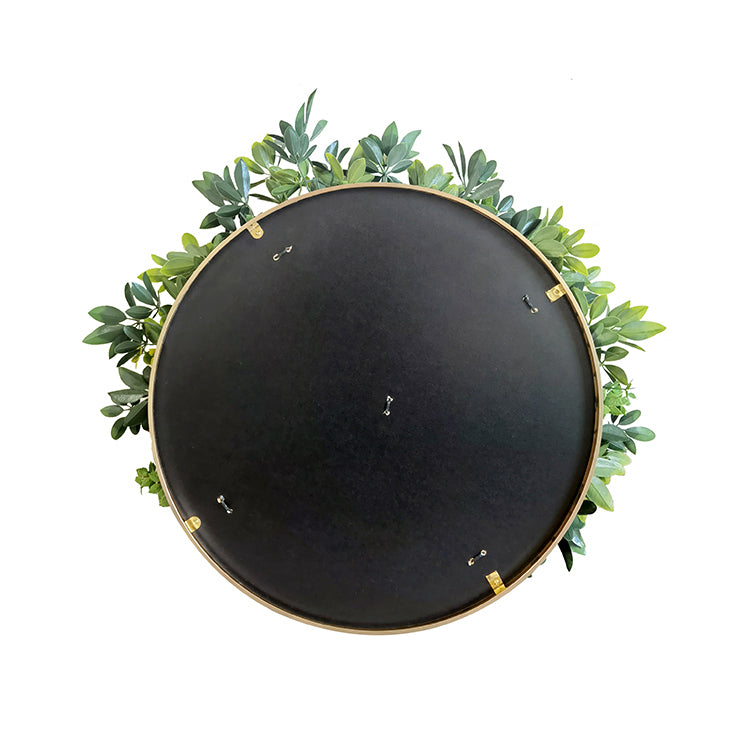 YES4HOMES Artificial Green Wall Plant Garden Panel Daffodil Smile Disc Art 50cm Grassy UV Resistant Frame