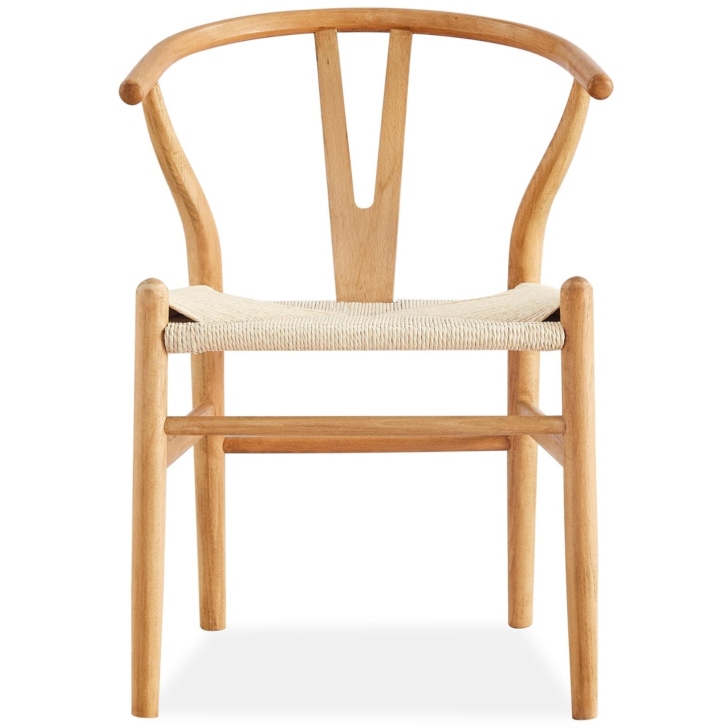 Anemone Set of 8 Wishbone Dining Chair Beech Timber Replica Hans Wenger Natural