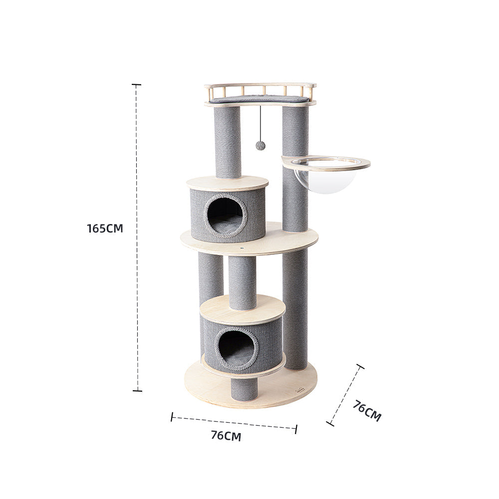 HONEYPOTCAT Majestic Reinforced Multi-Level Cat Tree - 165cm