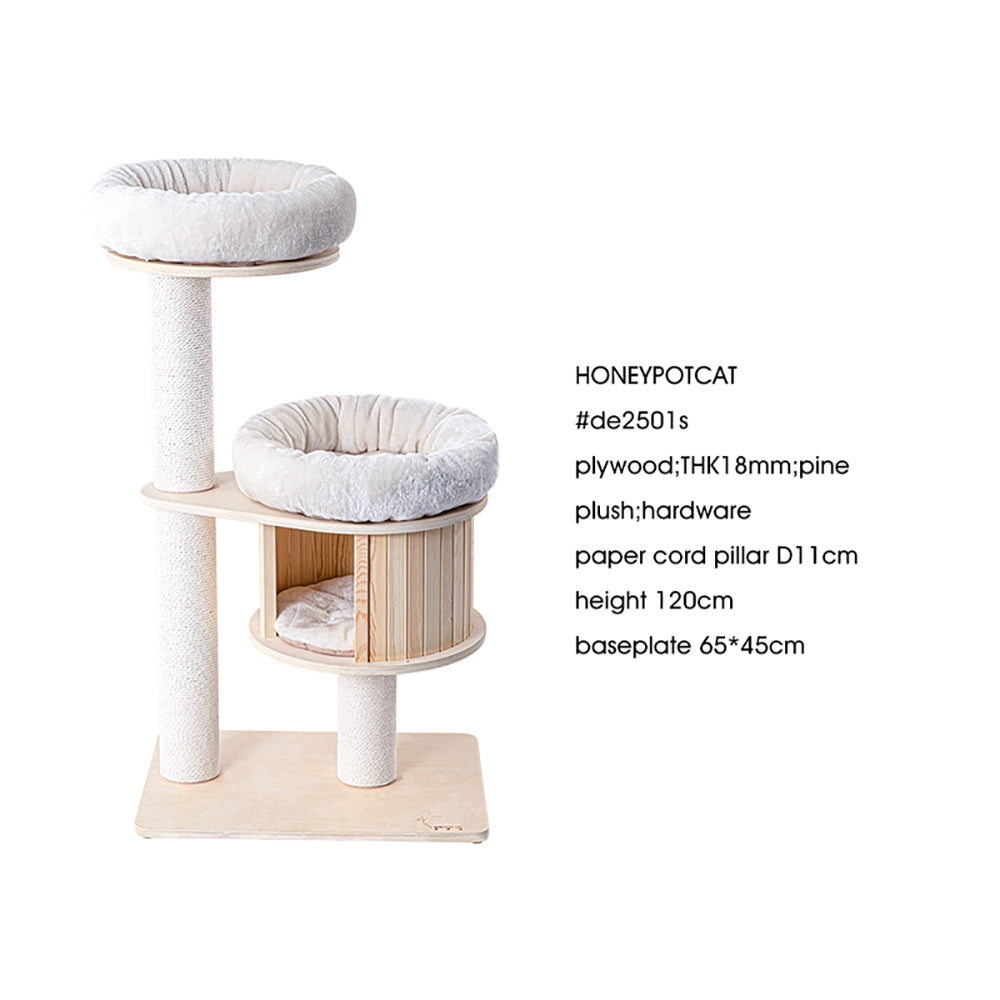 HONEYPOTCAT Classic Solid Wood Perch - 118.5cm