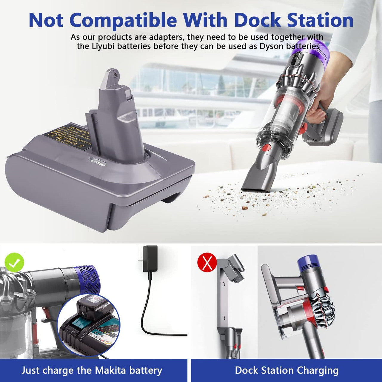Makita 18V To Dyson V7 & V8 Battery Converter / Adapter