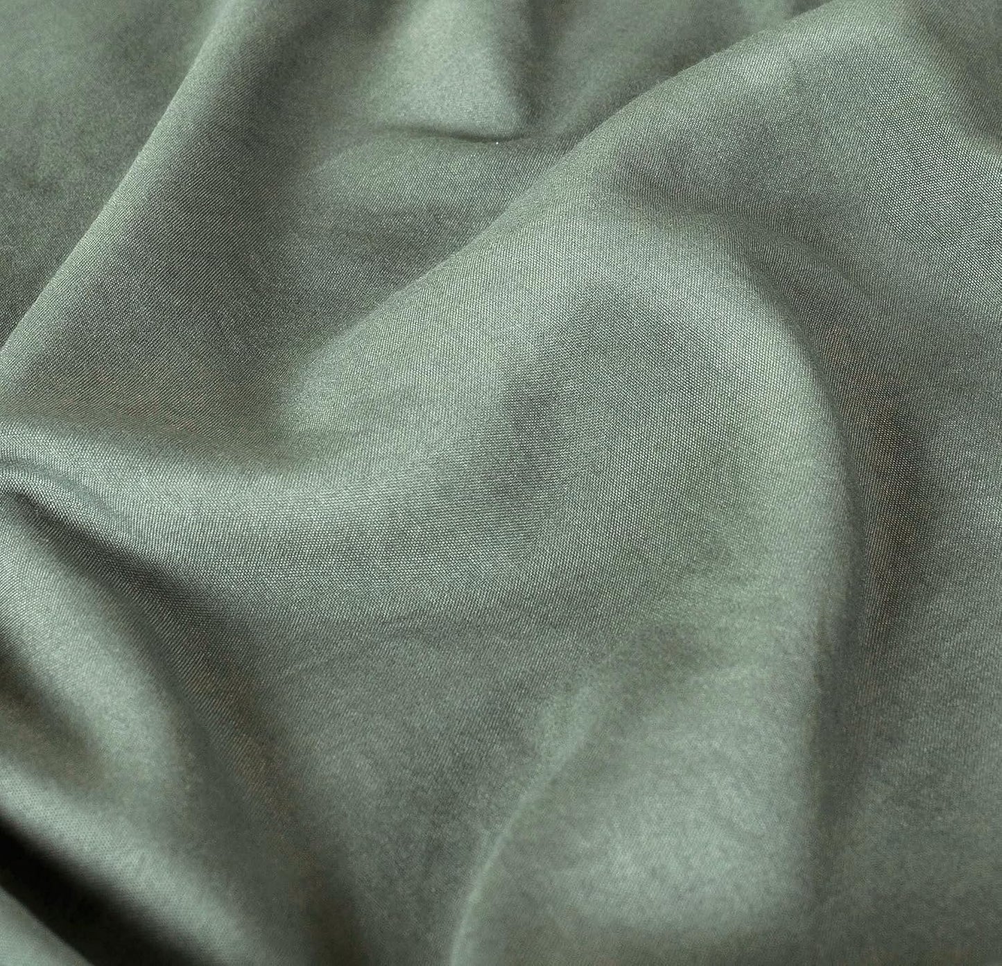 Vintage Washed Microfibre Quilt Cover Set (3Pcs) - Khaki Green - Double Size