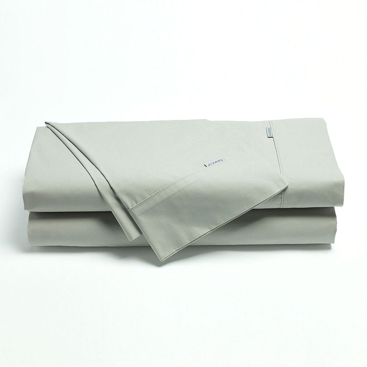 Bianca Heston Cotton Percale Sheet Set Silver King Single