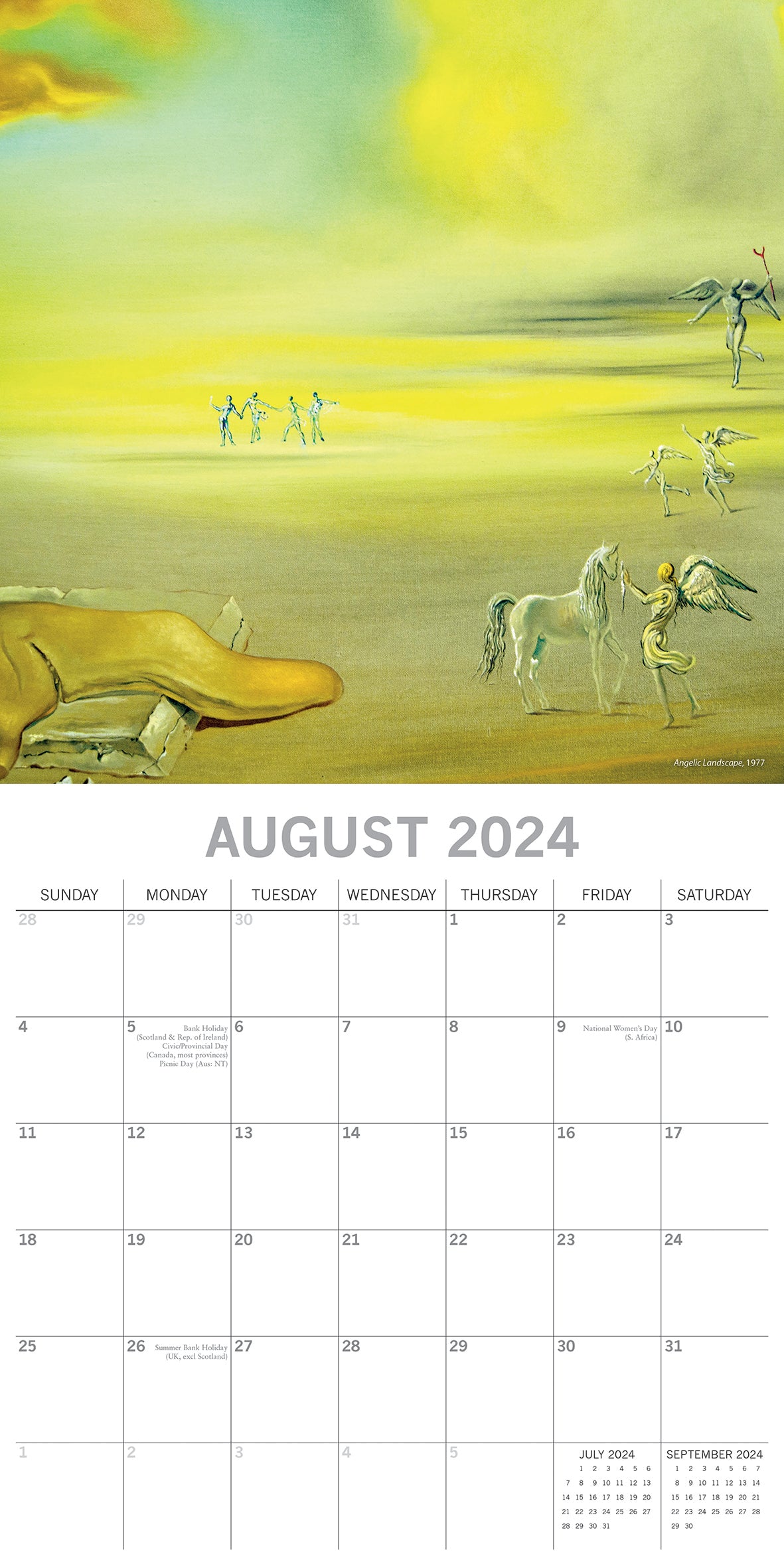 Dali - 2024 Square Wall Calendar 16 Months Arts Planner Christmas New Year Gift