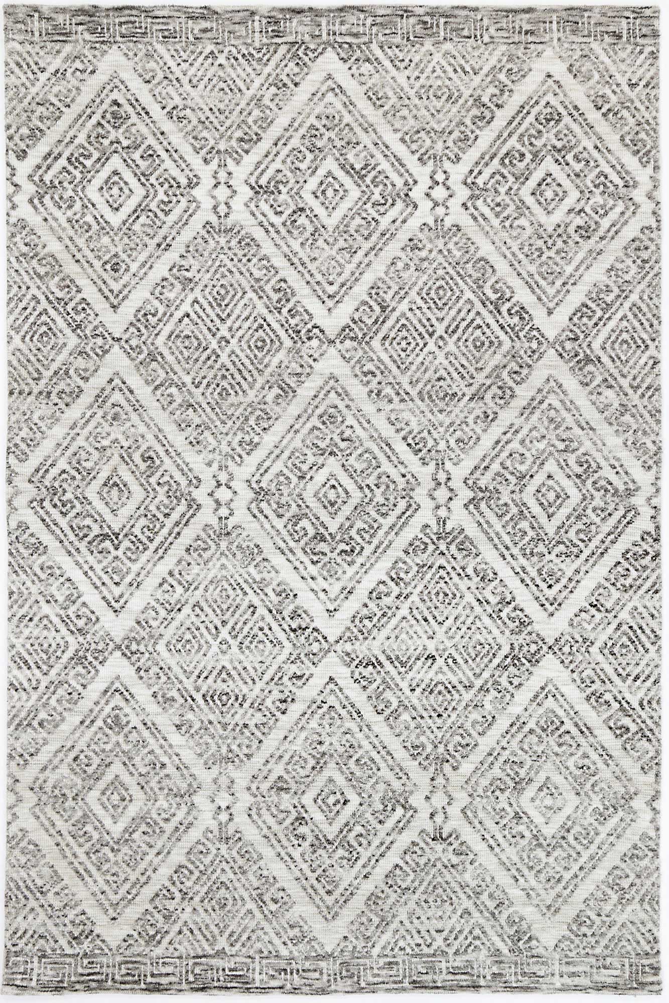 Amritsar Glenfalls Grey Tribal Rug 160X230