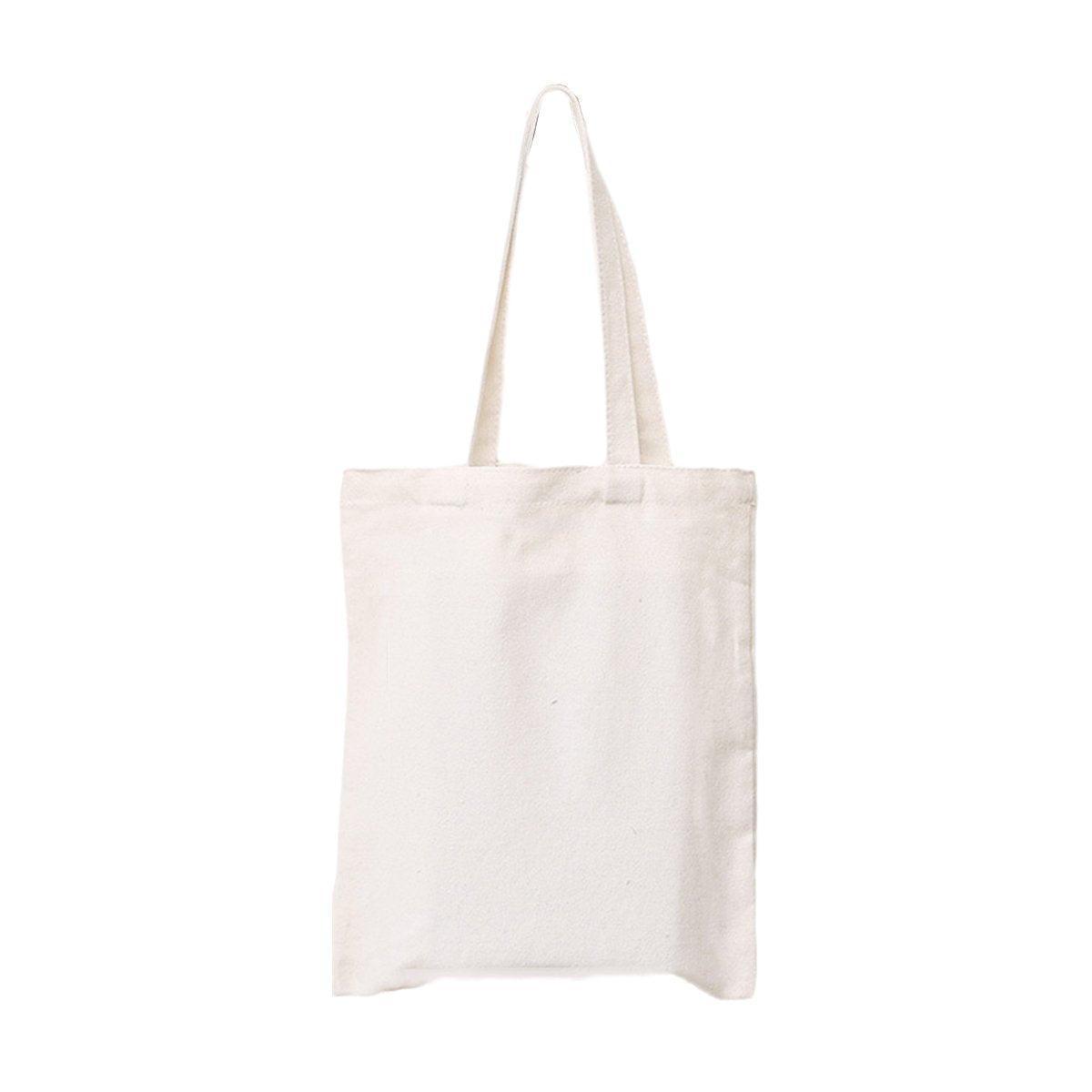 5PCS Canvas Tote Bag Cotton Blank DIY Shopping Shoulder Bags - Natural 30*35cm
