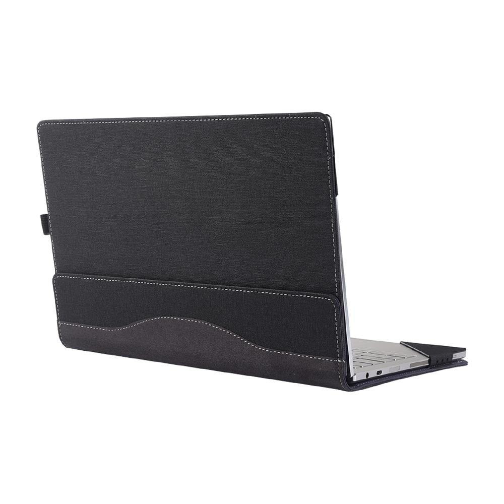 15.6 Inch Multifunctional Laptop Case With Stand - Black Pu Leather