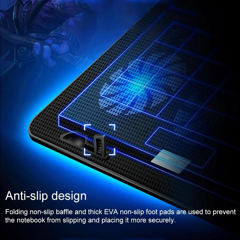 Silent Six-fan Cooling Base for Notebook Computers - Heat Sink