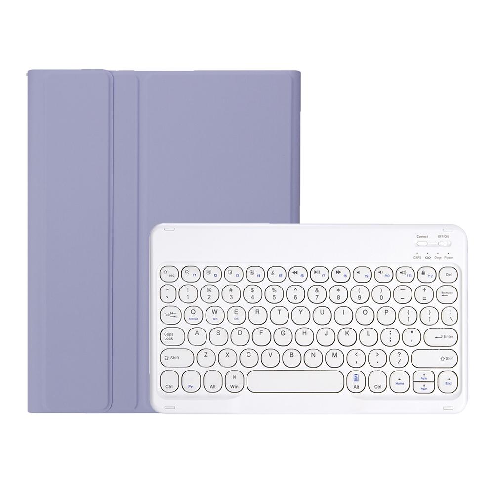 Detachable Bluetooth Keyboard Leather Case For Ipad Air 4 / 5 - Candy Colour Skin Texture - 10.9 Inch - Black