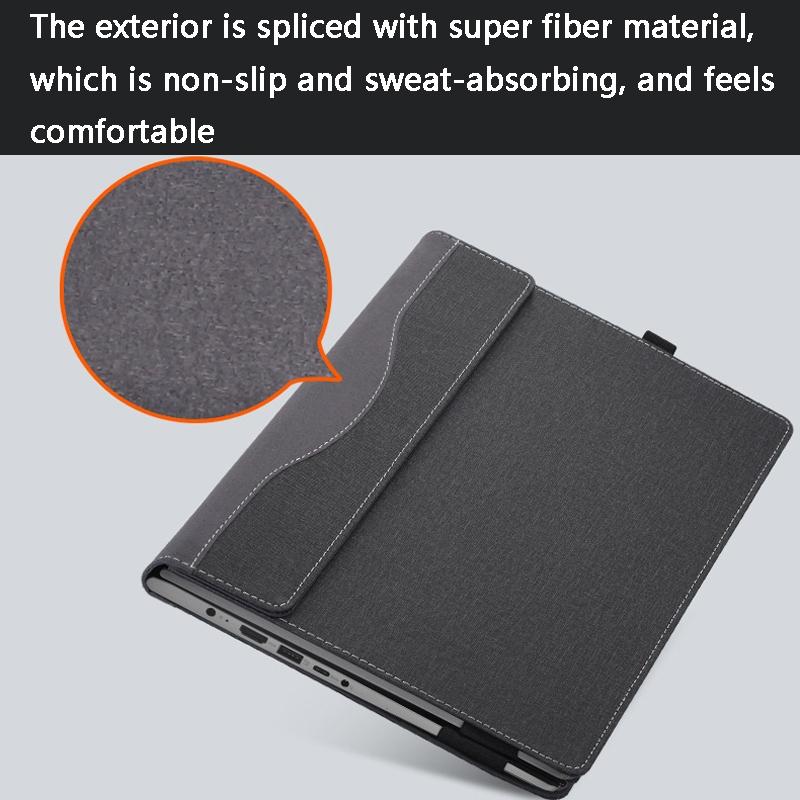 Versatile 13.5 Leather Laptop Sleeve for Microsoft Surface - Multi-functional - Blue