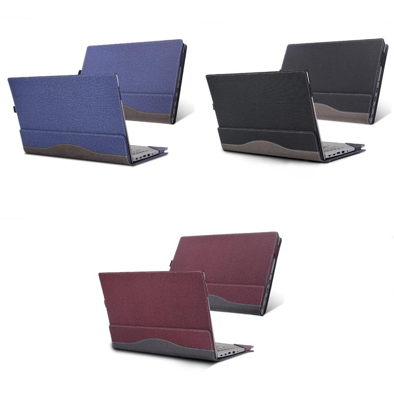 Protective Leather Laptop Case - Anti-Fall - Dark Blue - For Lenovo Thinkpad E15 Gen 2