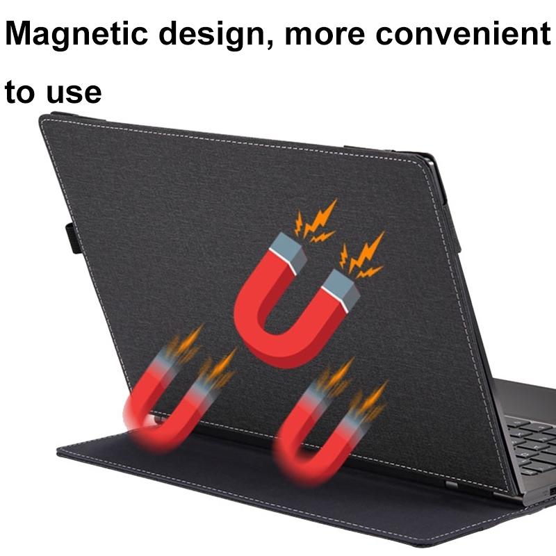 Protective Leather Laptop Case With Stand - 13.3 Inch - Black - For Samsung Galaxy Book Flex 2020