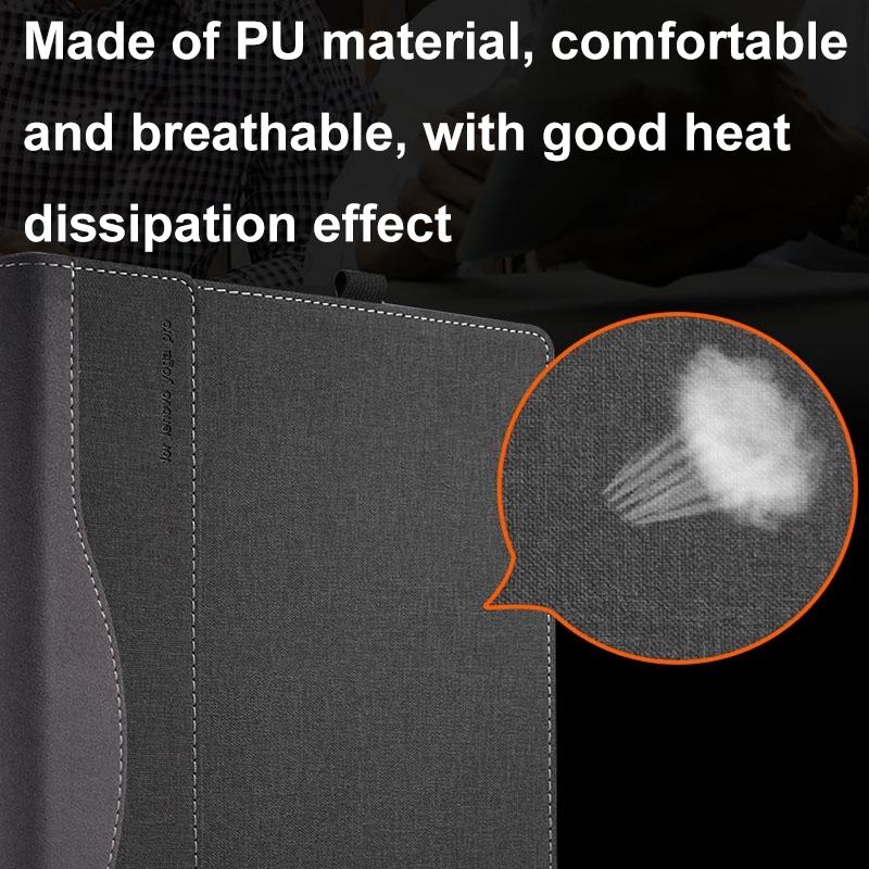 Protective Leather Laptop Case With Stand - 13.3 Inch - Black - For Samsung Galaxy Book Flex 2020