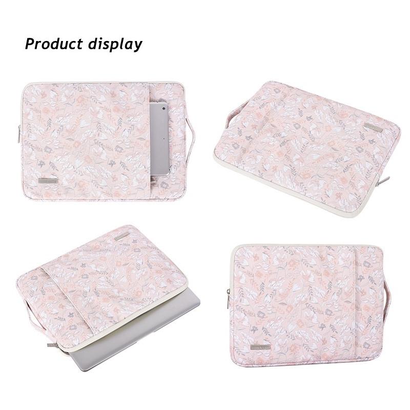 12 Inch Laptop Sleeve with Telescoping Handle - Light Pink