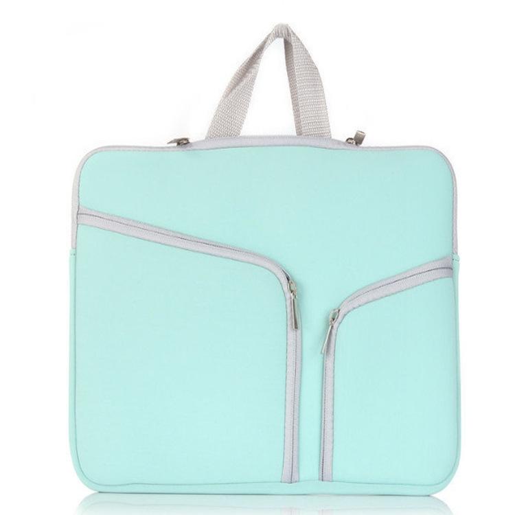 17 Inch Multi-Pocket Laptop Liner Bag For Diving Material Computer - Black - Blue