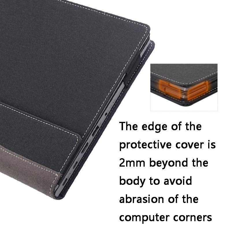 Protective Leather Case For Hp Envy X360 13-Ag Ar - Anti-Fall - Dark Gray