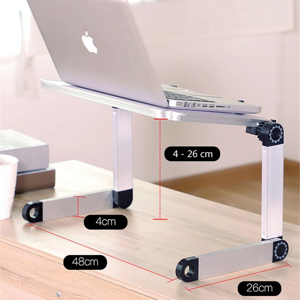 Adjustable Folding Laptop Stand - 360 Degree Rotation Aluminum Alloy - White