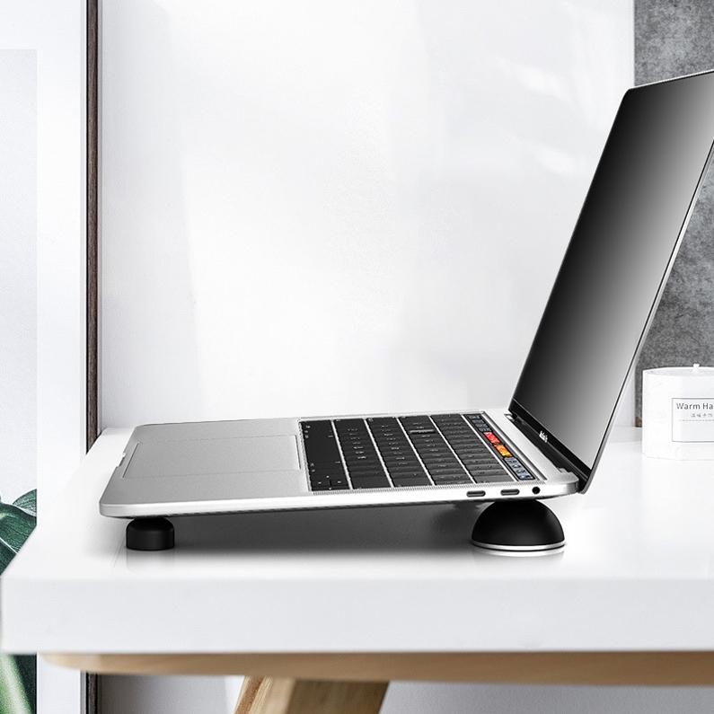 Portable Aluminum Bracket Foot Pad for Macbook - Suohuang - Black