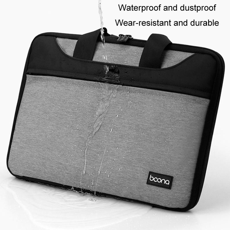 Waterproof Oxford Cloth Laptop Bag - Full Open Portable - 11 / 12 Inches - Grey