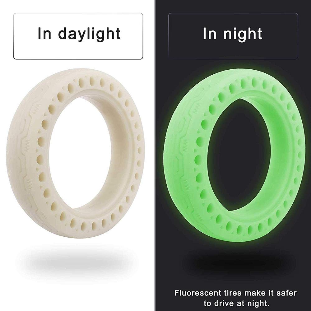 8.5 Inch Shock-absorbing Honeycomb Solid Tire for Xiaomi Mijia M365 - Fluorescent Pattern - Fluorescent Blue
