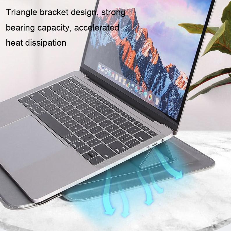 Multifunctional Laptop Bag Stand - Fits 13.3-14 Inches - Black - Gray With Power Bag