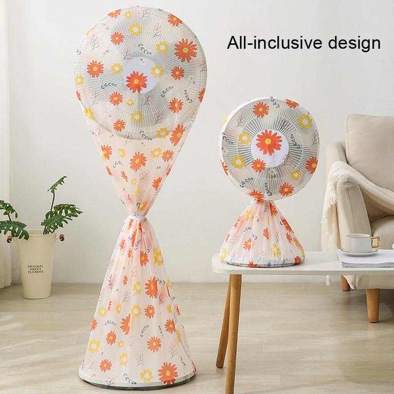 Short 60x90cm All Round 3d Fan Dust Cover - Red Flower