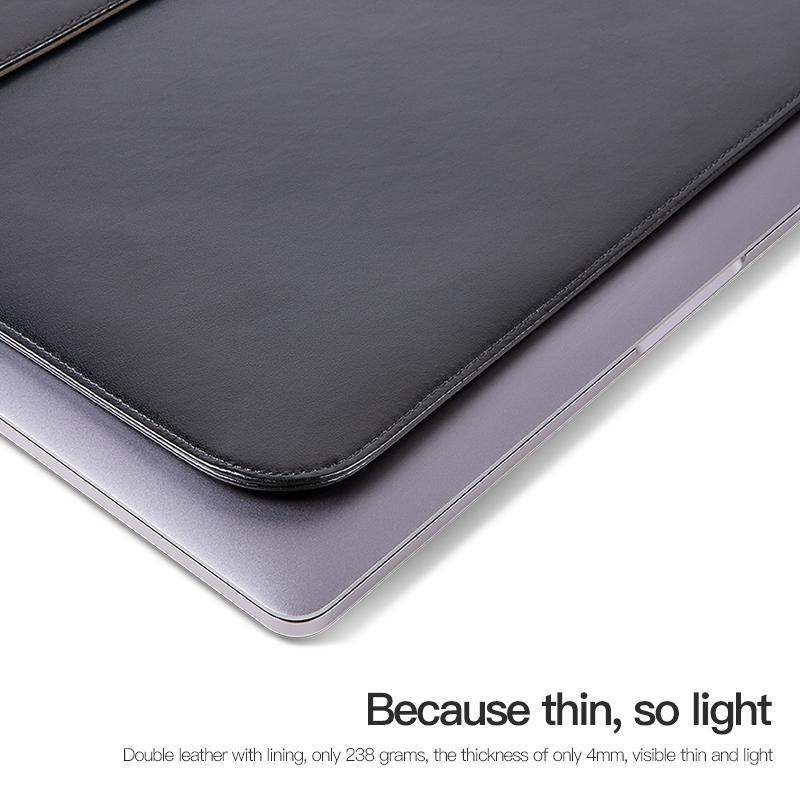 Leather Laptop Sleeve - Ultra-thin and Stylish - Brown