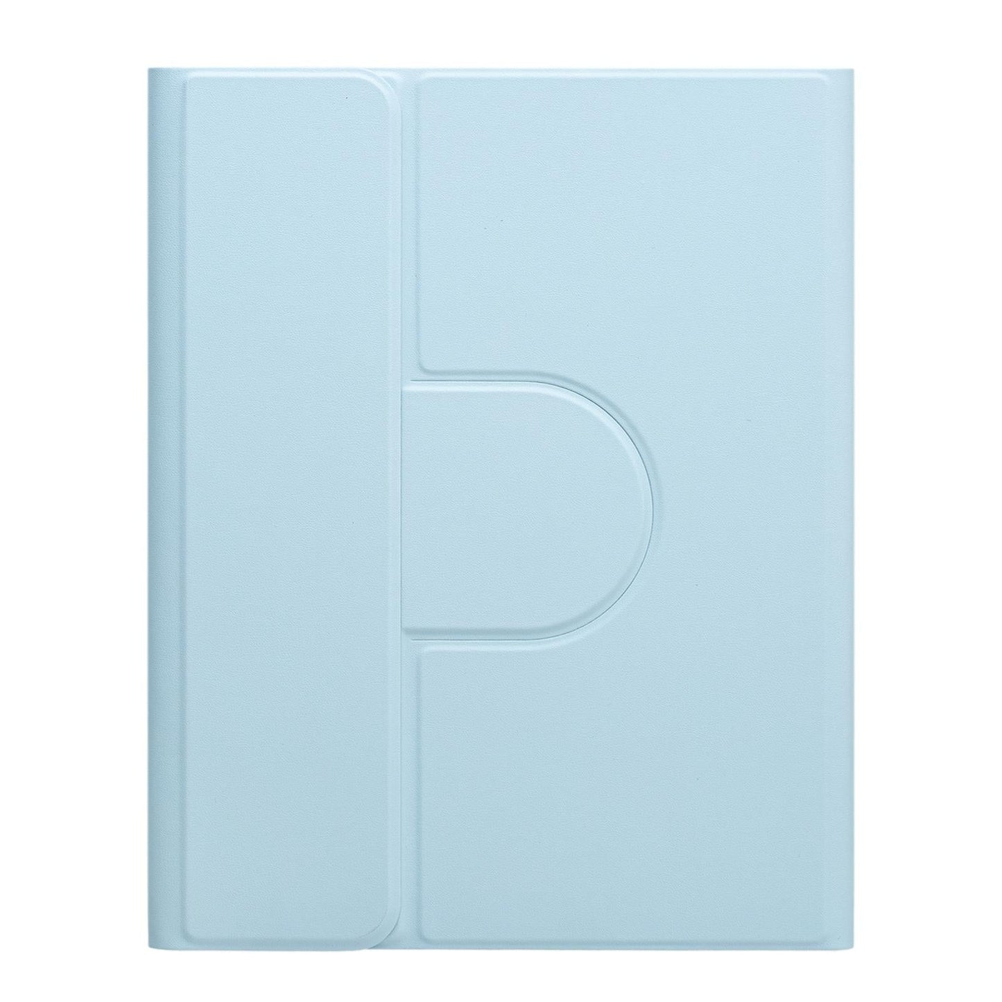 360 Degree Rotatable Bluetooth Keyboard Leather Case - Square Button - Mist Blue - For Ipad 10.2 2021 / Air 2019