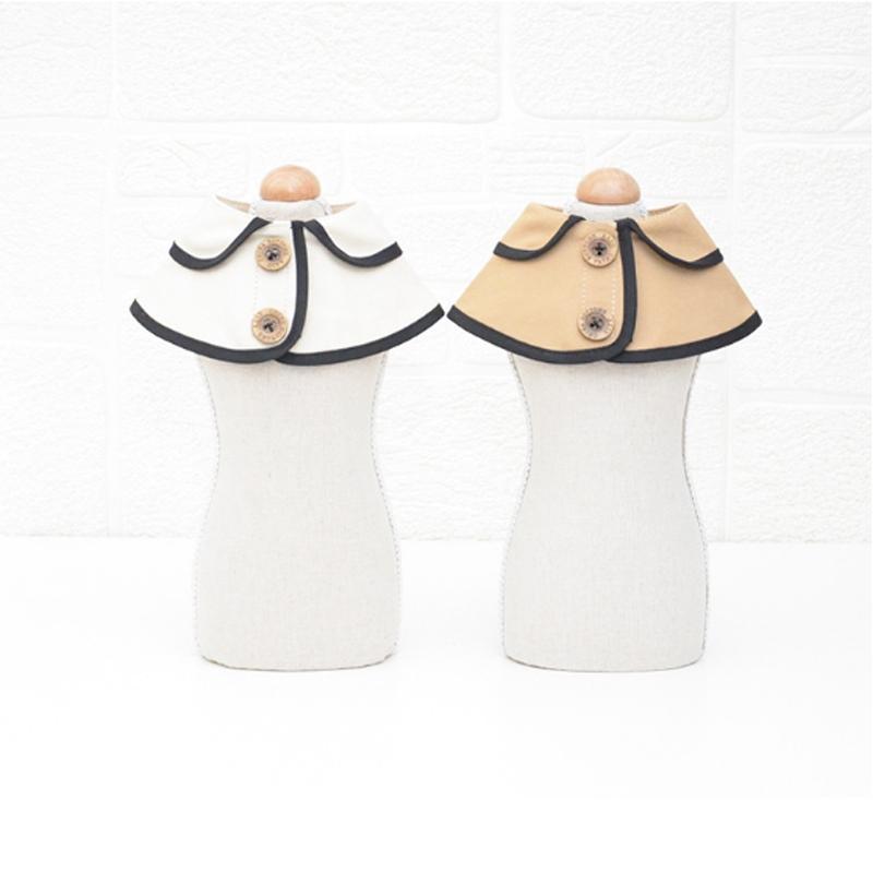 Dog Shawl Saliva Towel Scarf Pet Bow Tie Jewelry Accessories - Size L - White