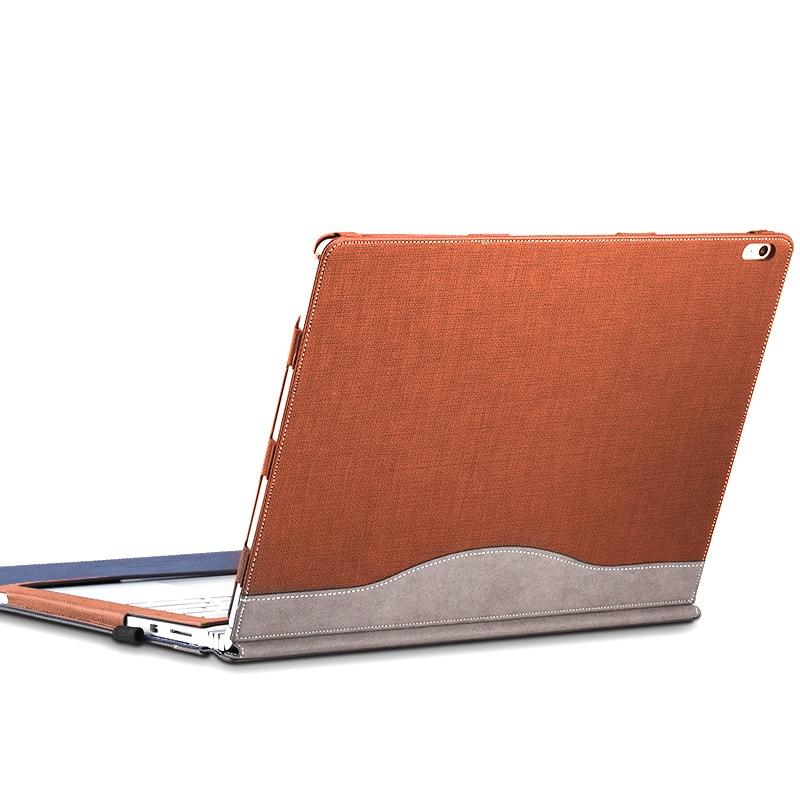 15-inch Protective Sleeve for Microsoft Surface Book 2 in Pu Leather - Gentleman Gray