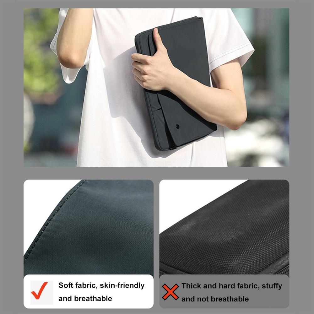 13 Inch Multi-layer Laptop Sleeve - Waterproof & Shock-absorbing Storage Bag - White - 16 Inch