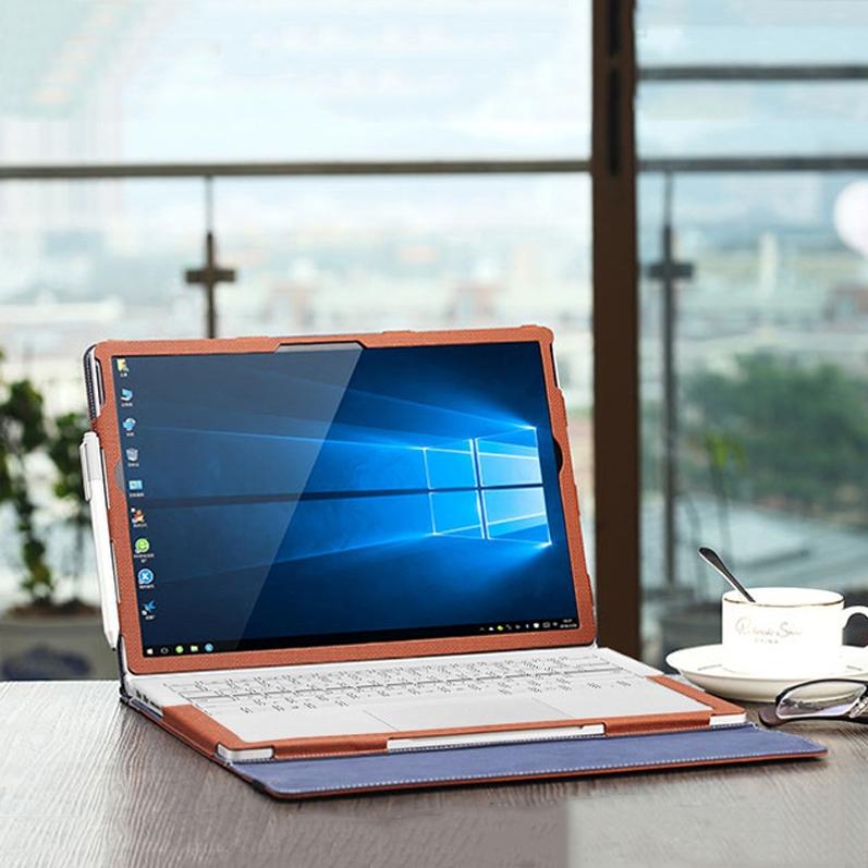 15-inch Protective Sleeve for Microsoft Surface Book 2 in Pu Leather - Business Brown