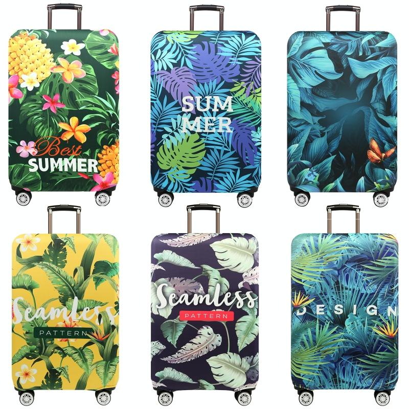 Stretchy Luggage Dust Cover - Durable & Protective - Size l - Banana Leaf Yellow - M