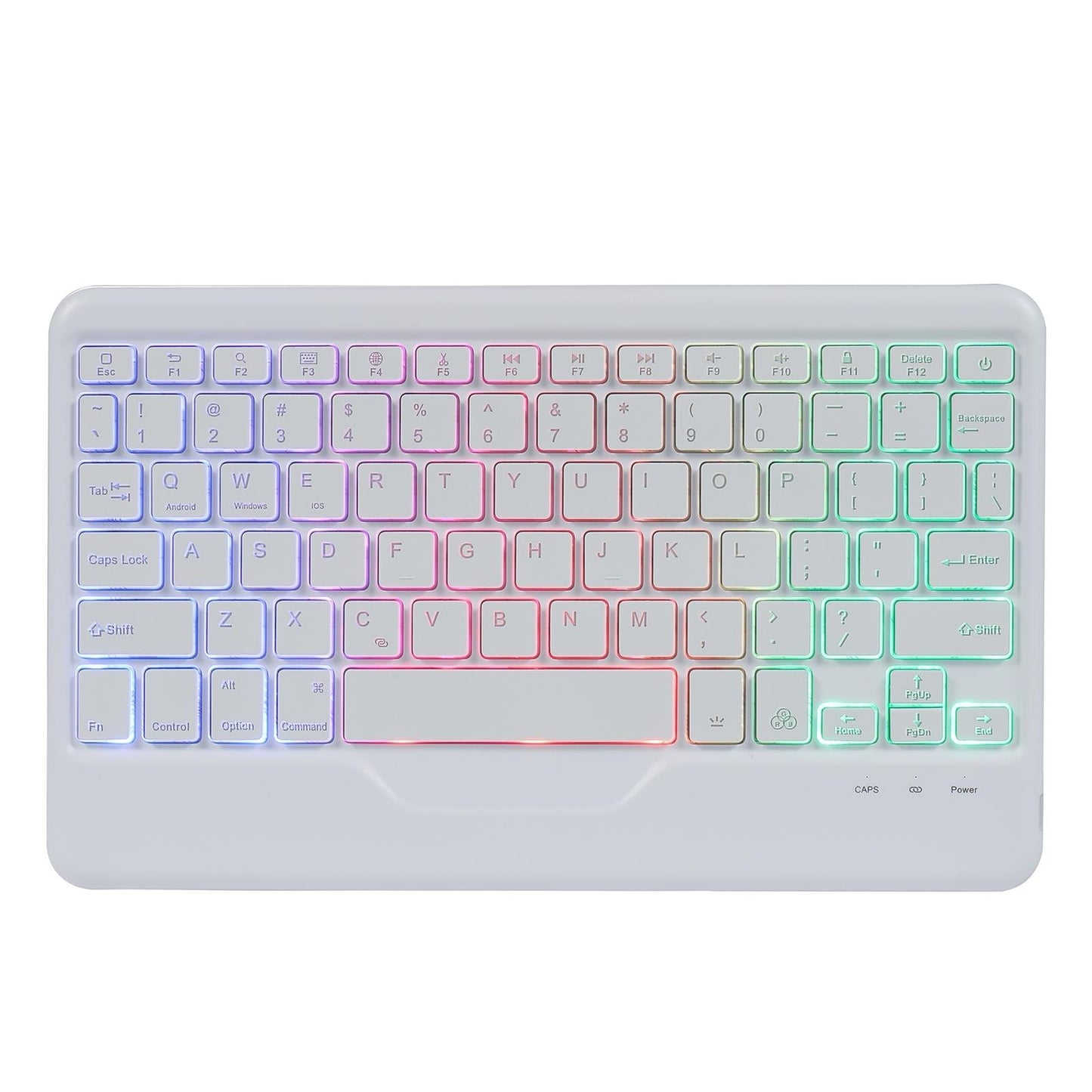 10.2 / 10.5 Inch Bluetooth Keyboard Tablet Case With Triangle Holder & Pen Slot - Gradient Blue Pink