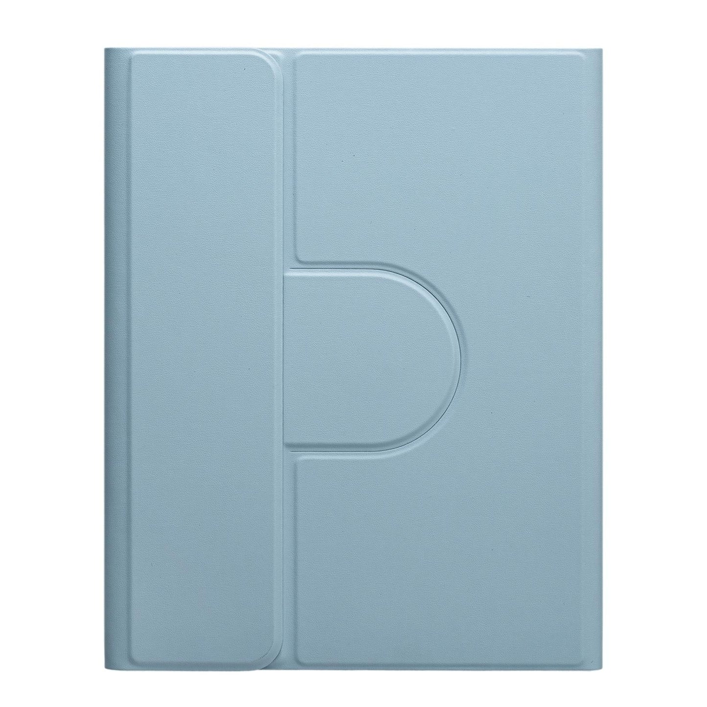 360 Degree Rotatable Bluetooth Keyboard Leather Case - Square Button - Sky Blue - For Ipad 10.2 2021 / Air 2019