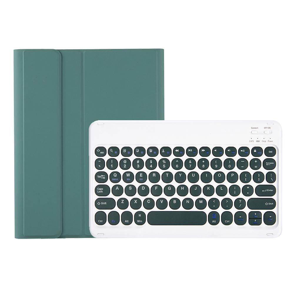 Detachable Bluetooth Keyboard Leather Case For Ipad Air 4 / 5 - Candy Colour Skin Texture - 10.9 Inch - Purple