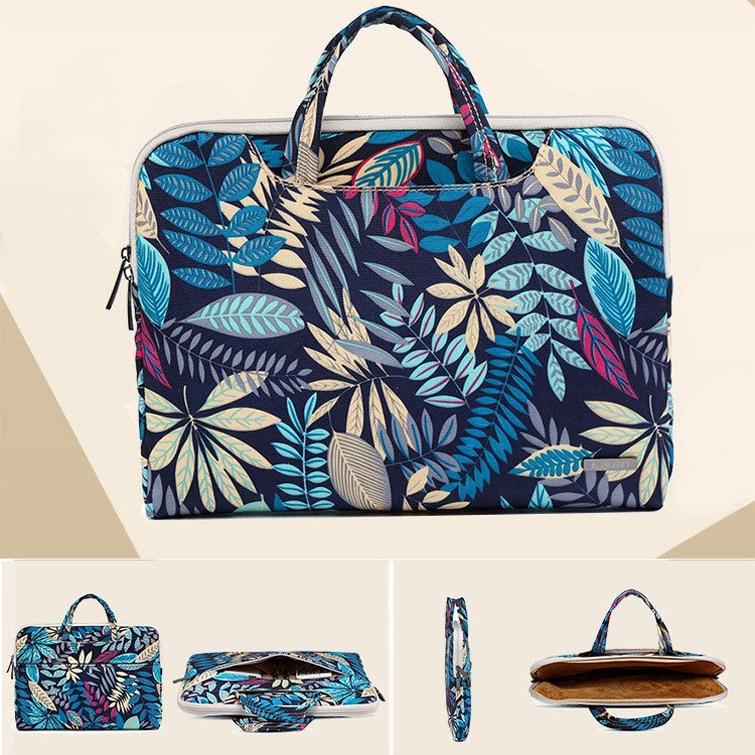 15.6 Inch Simple Business Laptop Bag With Liner - Ls-116 - Snowflake Nylon Light Blue