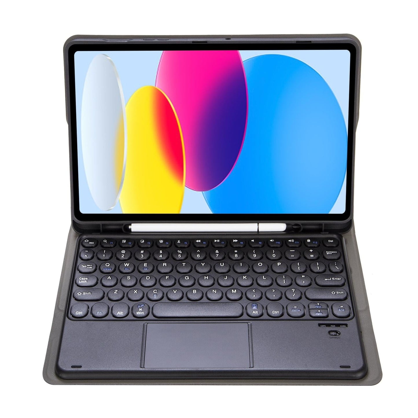 2022 Ipad 10.9 Lambskin Bluetooth Keyboard Case With Pen Slot - Dark Green